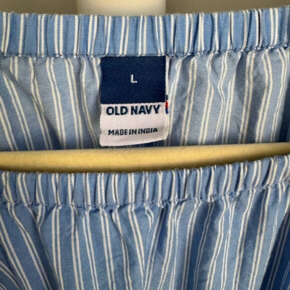 Waist-Defined Puff-Sleeve Striped Mini Dress - Picture 3 of 3